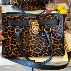 MICHAEL KORS, leopard Calf hair purse